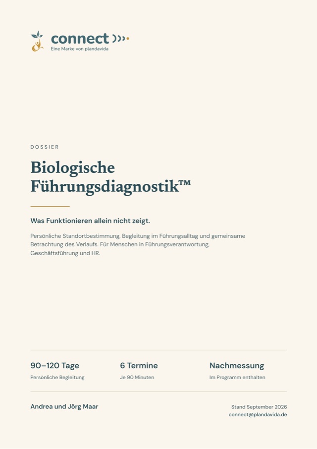 Titelseite des Dossiers Biologische Führungsdiagnostik